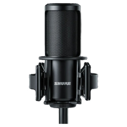 Front view of Shure SM4 Home Recording Microphone Kit on white background