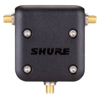 Front view of Shure UA221DB-RSMA Dual Band Passive Antenna Splitter on white background