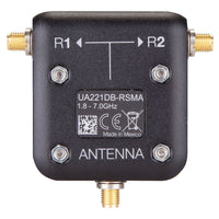 Rear view of Shure UA221DB-RSMA Dual Band Passive Antenna Splitter on white background