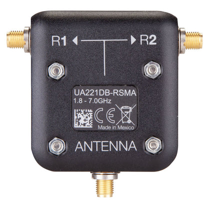 Rear view of Shure UA221DB-RSMA Dual Band Passive Antenna Splitter on white background