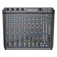 Front view of Solid State Logic BiG SiX Analog Mixer and USB Audio Interface on white background