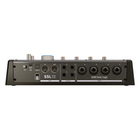 Rear jacks view of Solid State Logic SSL 12 USB Audio Interface on white background