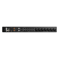 Rear view of Solid State Logic SSL 18 USB Audio Interface on white background