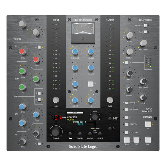 Front view of Solid State Logic UC1 Advanced Plug-In Controller on white background
