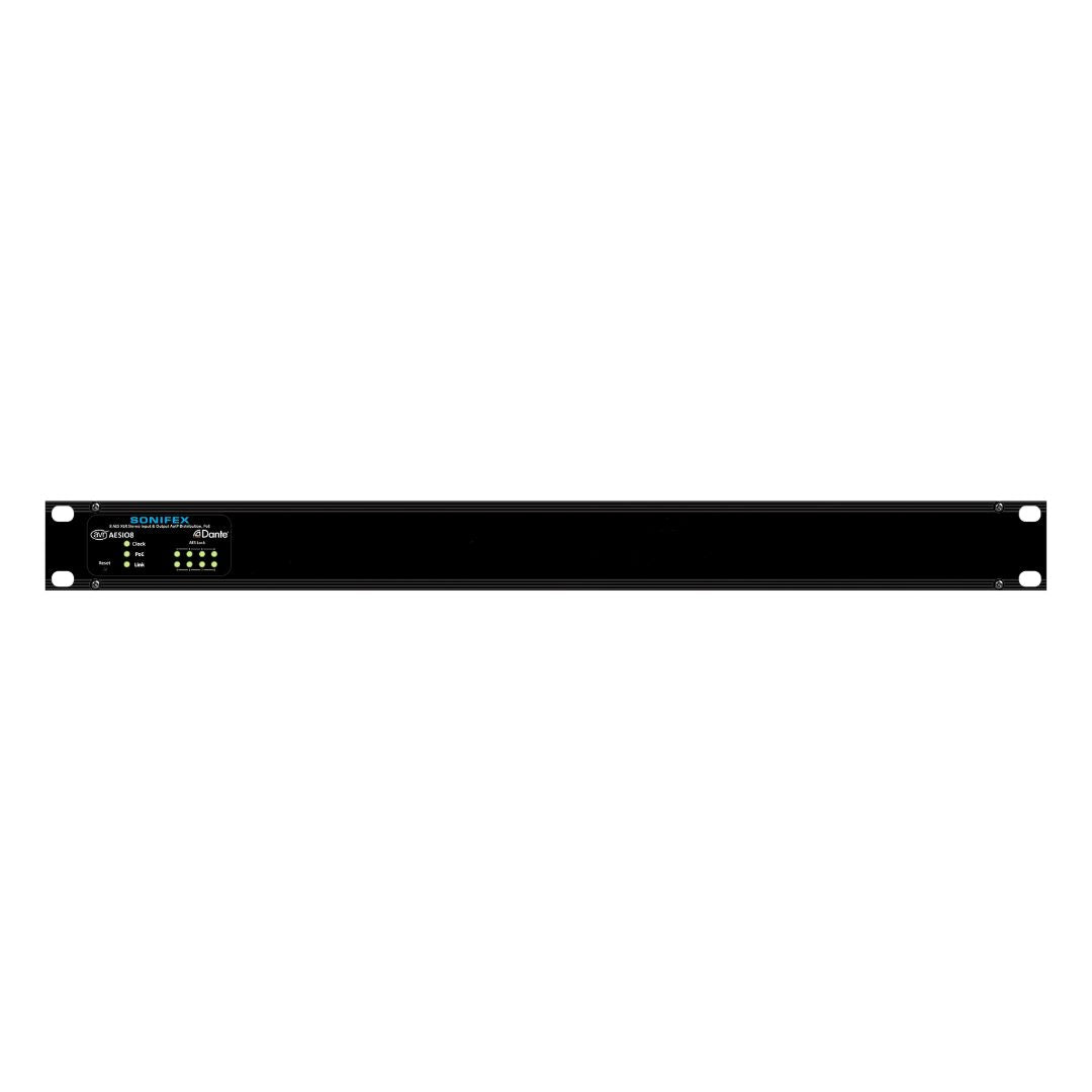 Front panel of Sonifex AVN-AESIO8 on white background