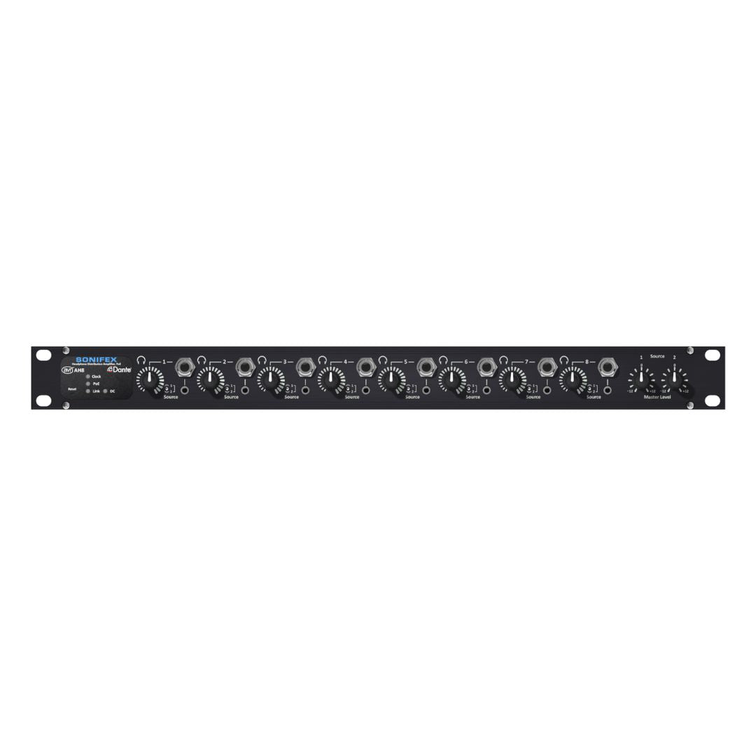 Front panel view of Sonifex AVN-AH88 on white background