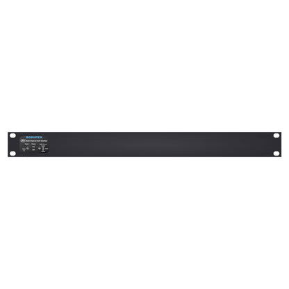 Front view of Sonifex AVN-AI16-DNT 16-Input XLR Dante Interface on white background