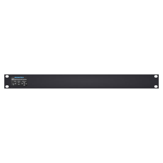 Front view of Sonifex AVN-AI16-RAV 16-Input XLR RAVENNA Interface on white background