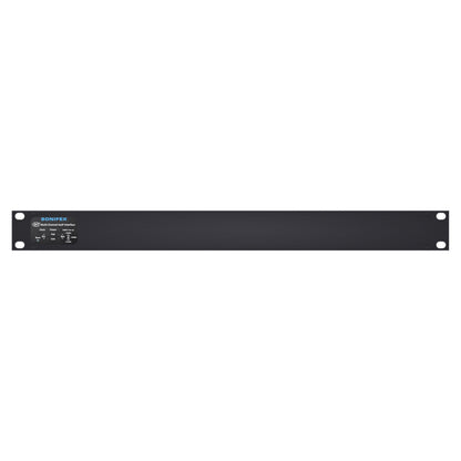 Front view of Sonifex AVN-AI16-T-DNT 16-Input Terminal Block Dante Interface on white background