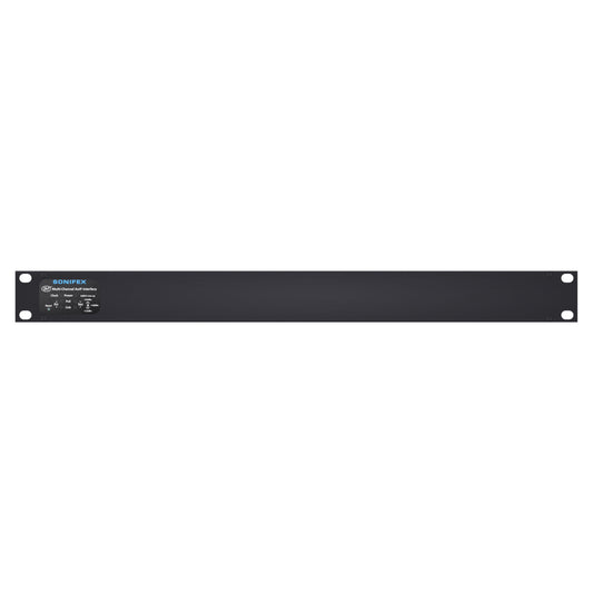 Front view of Sonifex AVN-AI16-T-DNT 16-Input Terminal Block Dante Interface on white background