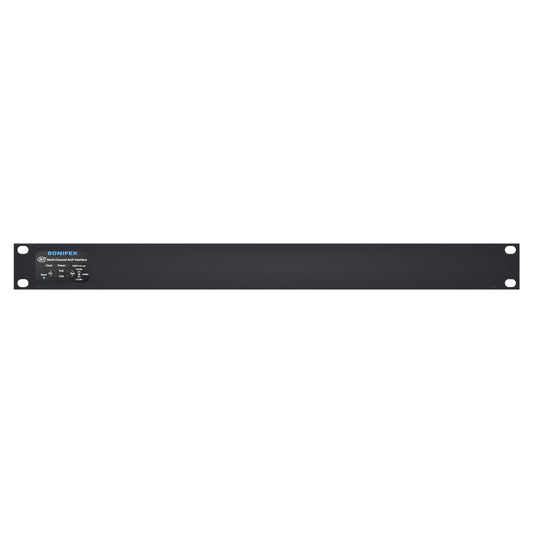 Front view of Sonifex AVN-AI16-T-RAV 16-Input Terminal Block RAVENNA Interface on white background