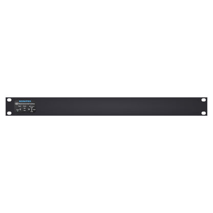 Front view of Sonifex AVN-AIO8-DNT 8x8 XLR Dante Interface on white background