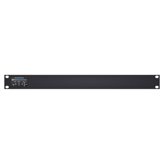 Front view of Sonifex AVN-AIO8-RAV 8x8 XLR RAVENNA Interface on white background
