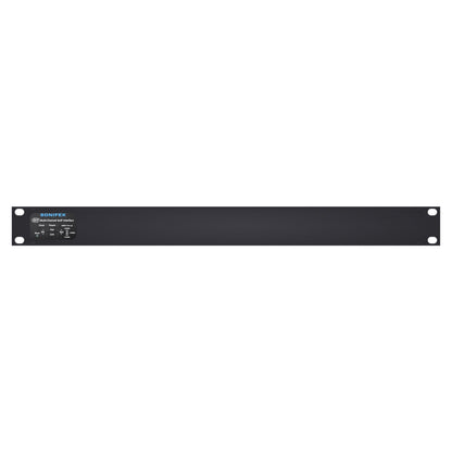 Front view of Sonifex AVN-AIO8-T-DNT 8x8 Terminal Block Dante Interface on white background