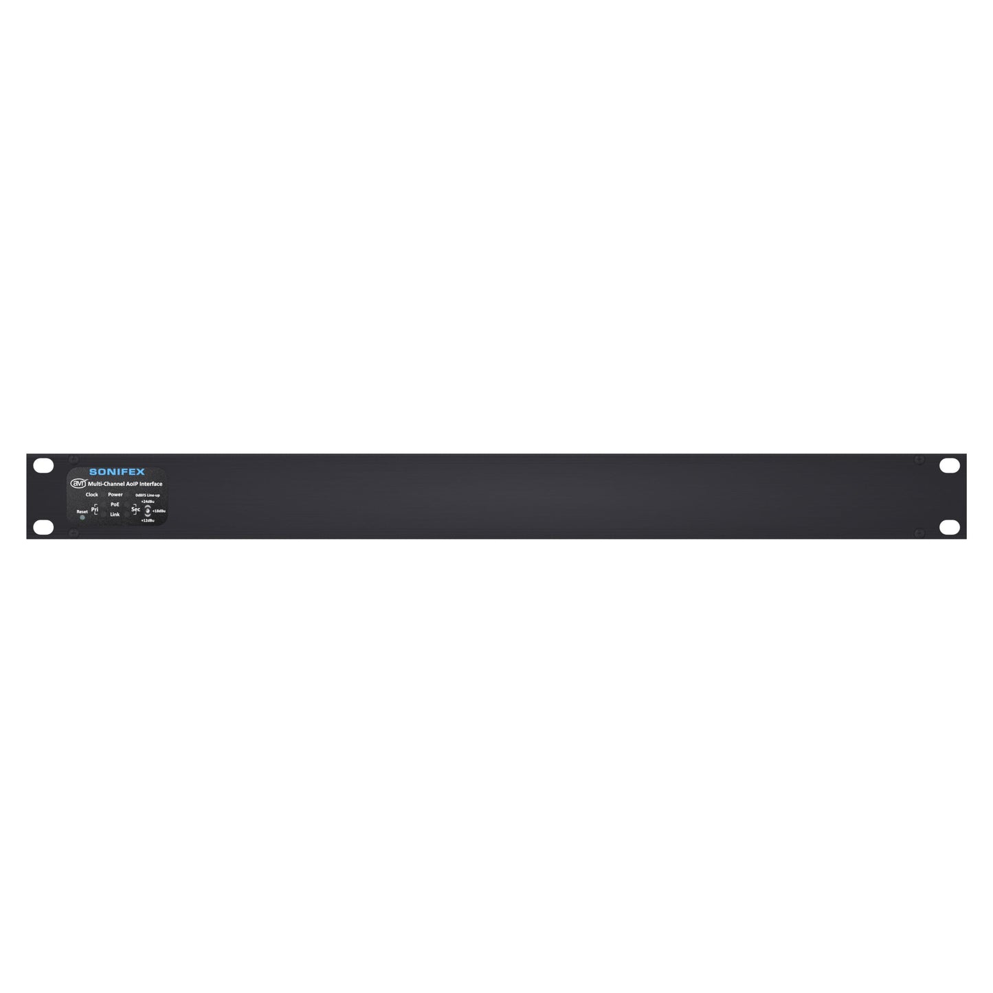 Front view of Sonifex AVN-AO16-T-DNT 16-Output Terminal Block Dante Interface on white background