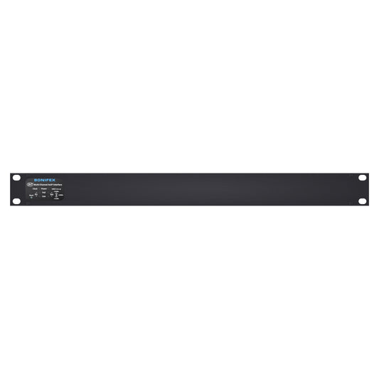 Front view of Sonifex AVN-AO16-T-DNT 16-Output Terminal Block Dante Interface on white background