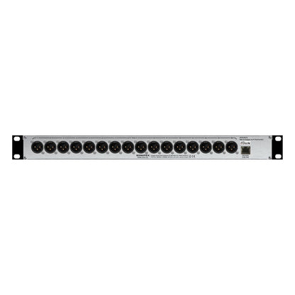 Rear panel of Sonifex AVN-AO16 on white background
