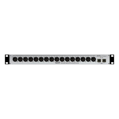 Rear panel of Sonifex AVN-AO16R on white background