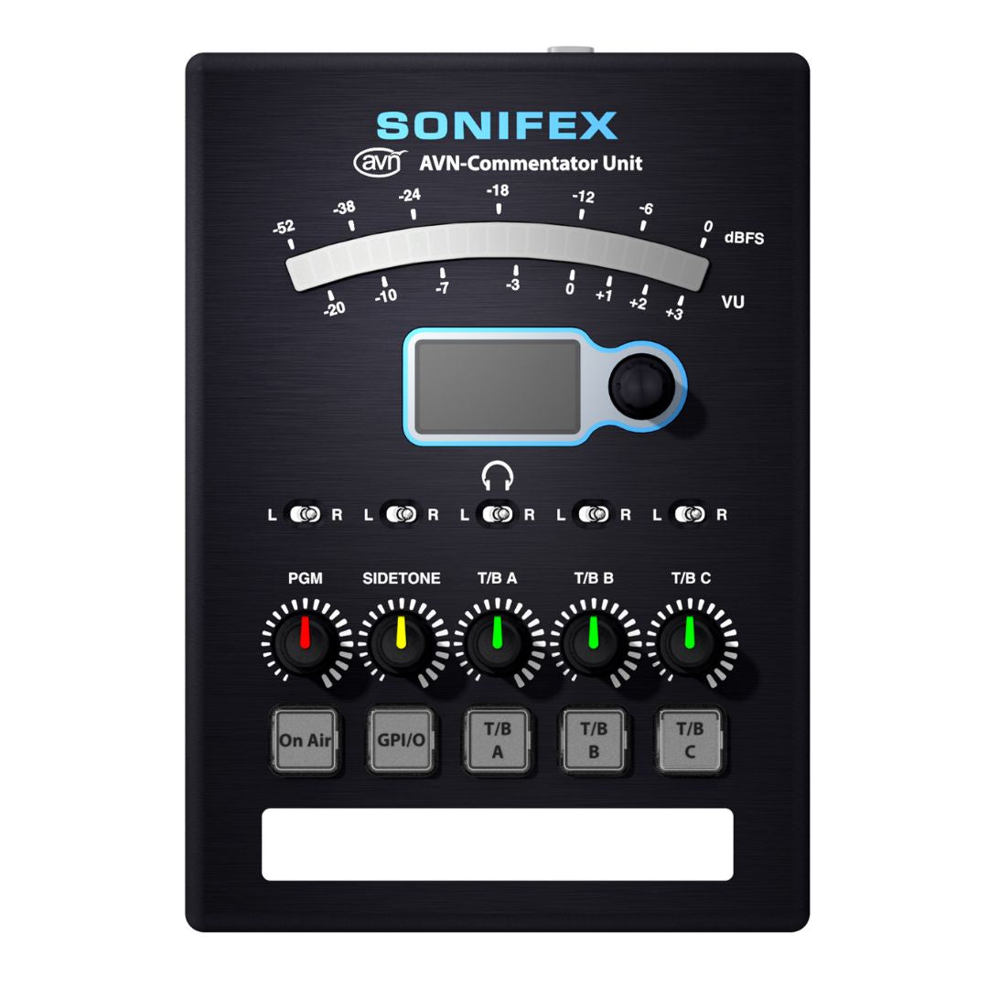 Top view of Sonifex AVN-CU1 on white background