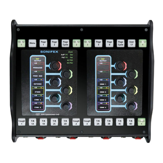 Top view of Sonifex AVN-CU4 on white background