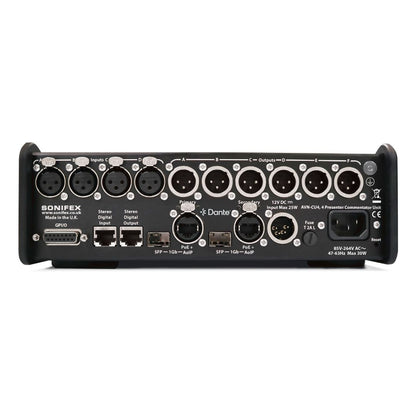 Rear view of Sonifex AVN-CU4 on white background