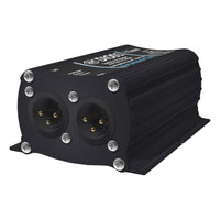 Angled view of front panel of Sonifex AVN-DIO01 on white background