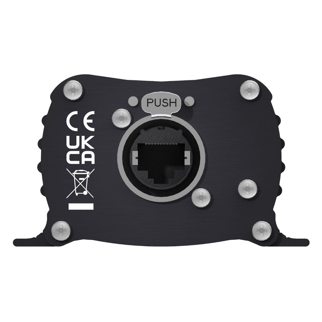Rear panel of Sonifex AVN-DIO01 on white background