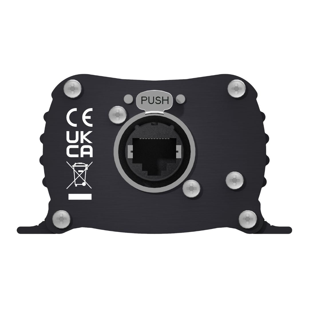 Rear panel of Sonifex AVN-DIO04 on white background