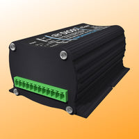 Angled photo of Sonifex AVN-DIO05 on orange background