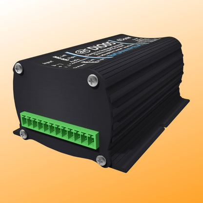 Angled photo of Sonifex AVN-DIO05 on orange background