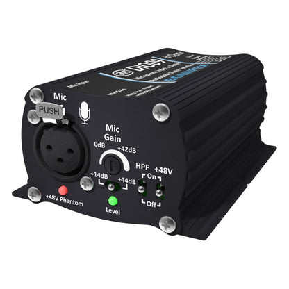 Angled front view of Sonifex AVN-DIO09 on white background