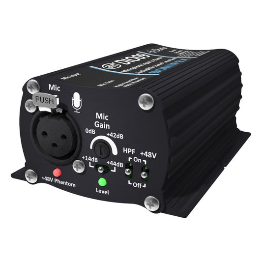 Angled front view of Sonifex AVN-DIO09 on white background