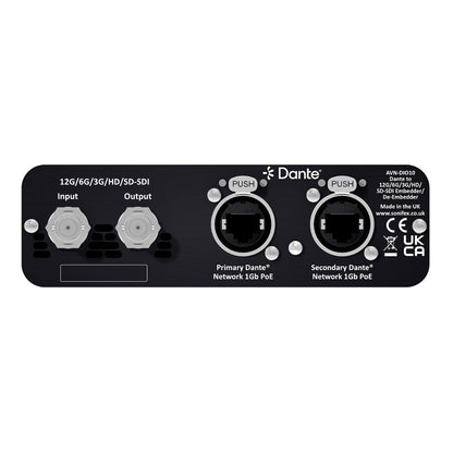 Rear view of Sonifex AVN-DIO10-12G on white background