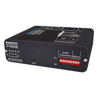 Angled front view of Sonifex AVN-DIO10 on white background