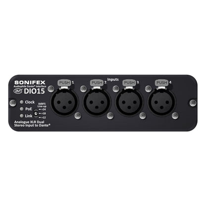 Front view of Sonifex AVN-DIO15 on white background