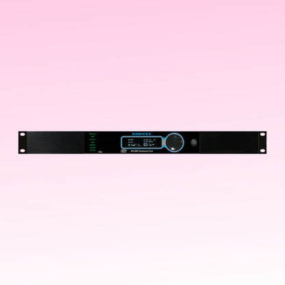 Front panel of Sonifex AVN-GMCOS on pink background