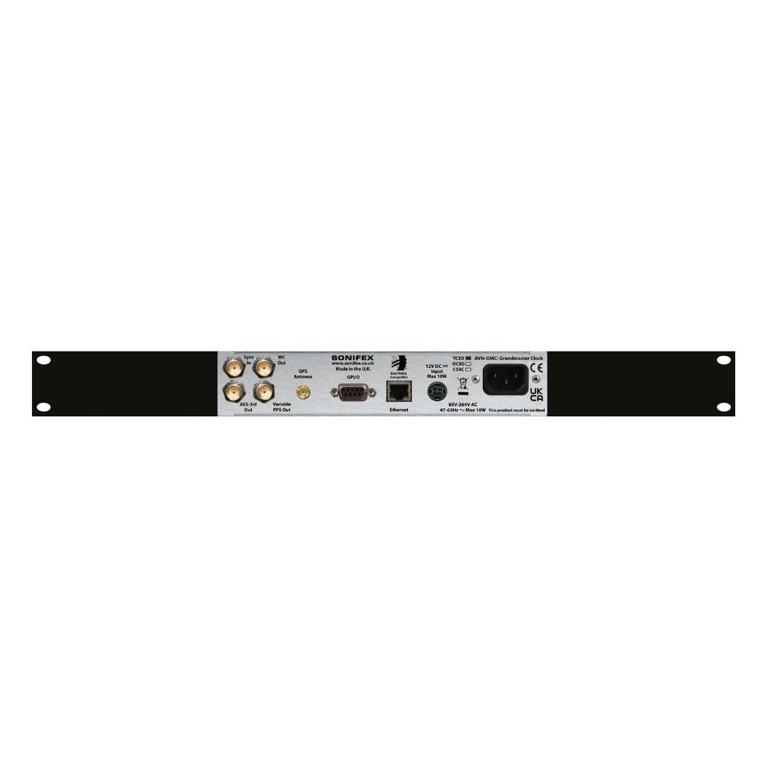 Rear panel of Sonifex AVN-GMCOS on white background