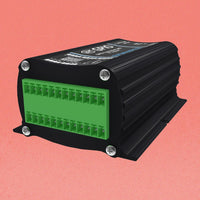 Angled view of Sonifex AVN-GPIO on pink background