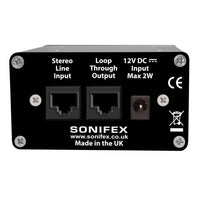 Rear view of Sonifex AVN-HA1 on white background