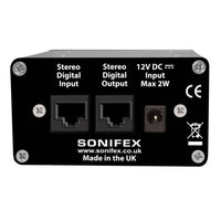 Rear view of Sonifex AVN-HD1 on white background