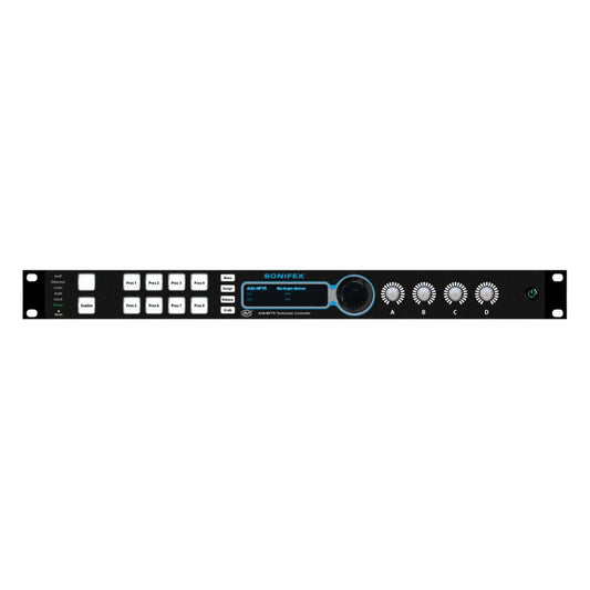 Front panel of Sonifex AVN-MPTR on white background