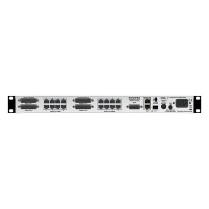Rear view of Sonifex AVN-PA8 on white background