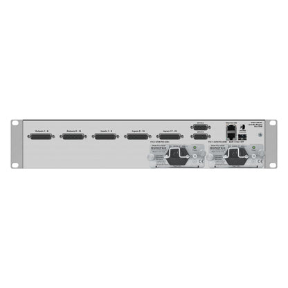 Rear view of Sonifex AVN-PX8X4C on white background