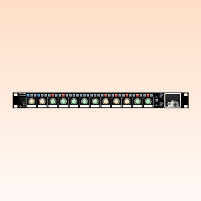 Front view of Sonifex AVN-PXH12 on orange background