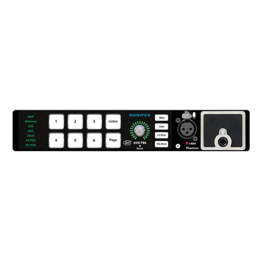 Front view of Sonifex AVN-TB6 on white background