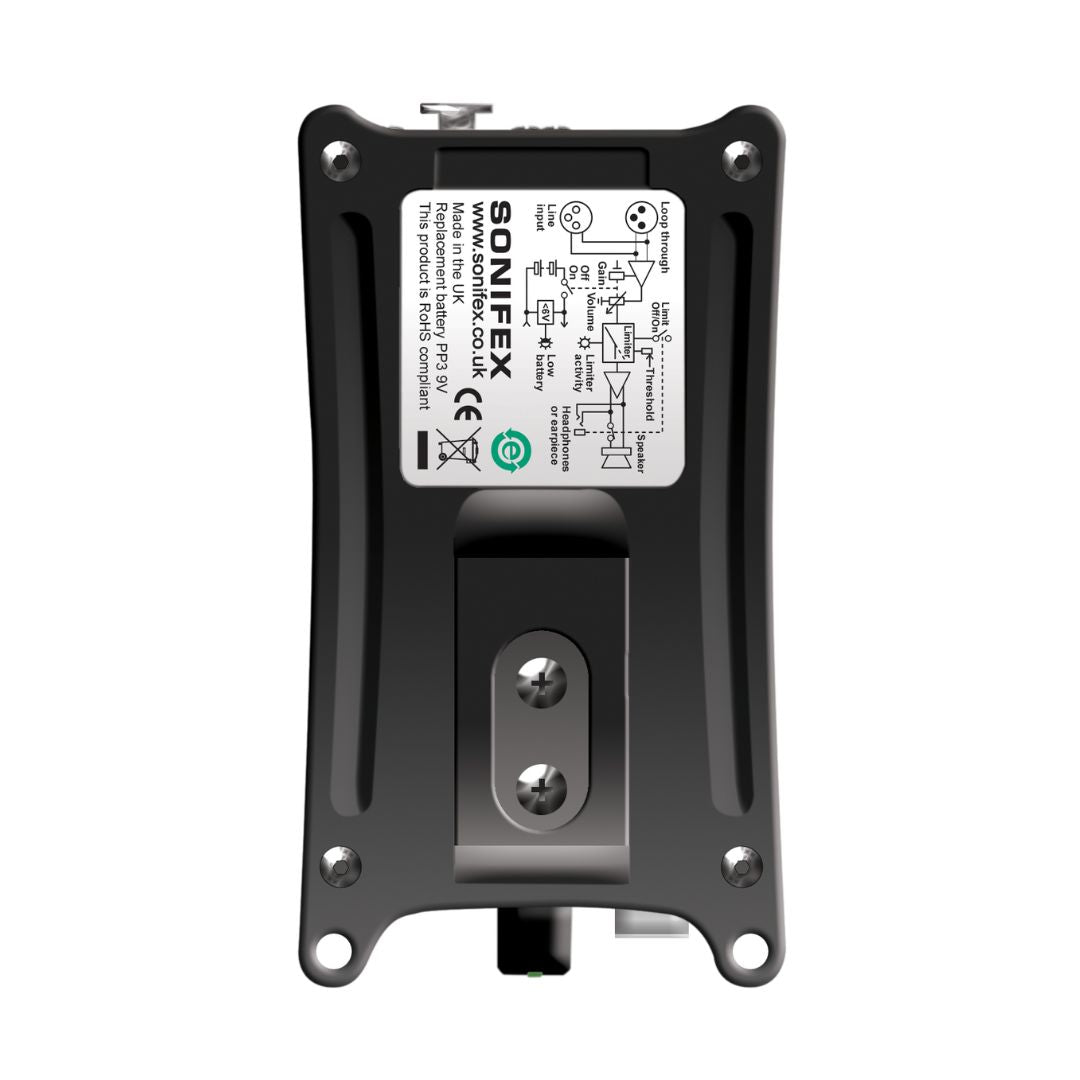 Rear view of Sonifex CM-BHA on white background