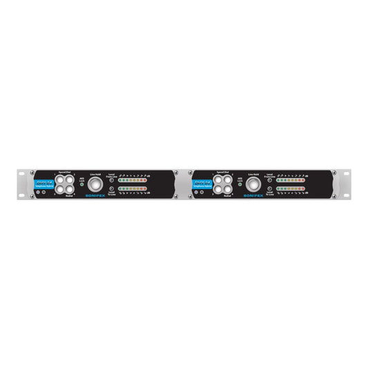 Front panel of Sonifex DHY-04T on white background