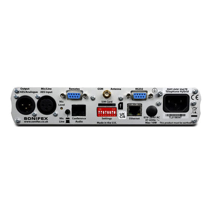 Rear panel of Sonifex DHY-04V Free Standing on white background