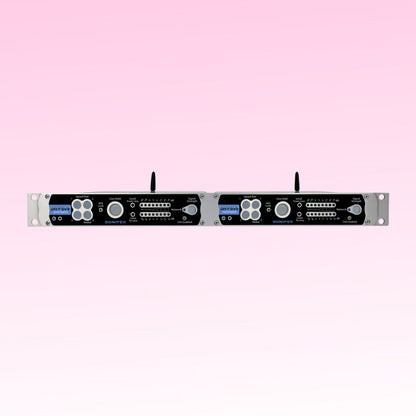 Front view of Sonifex DHY-04VT on pink background