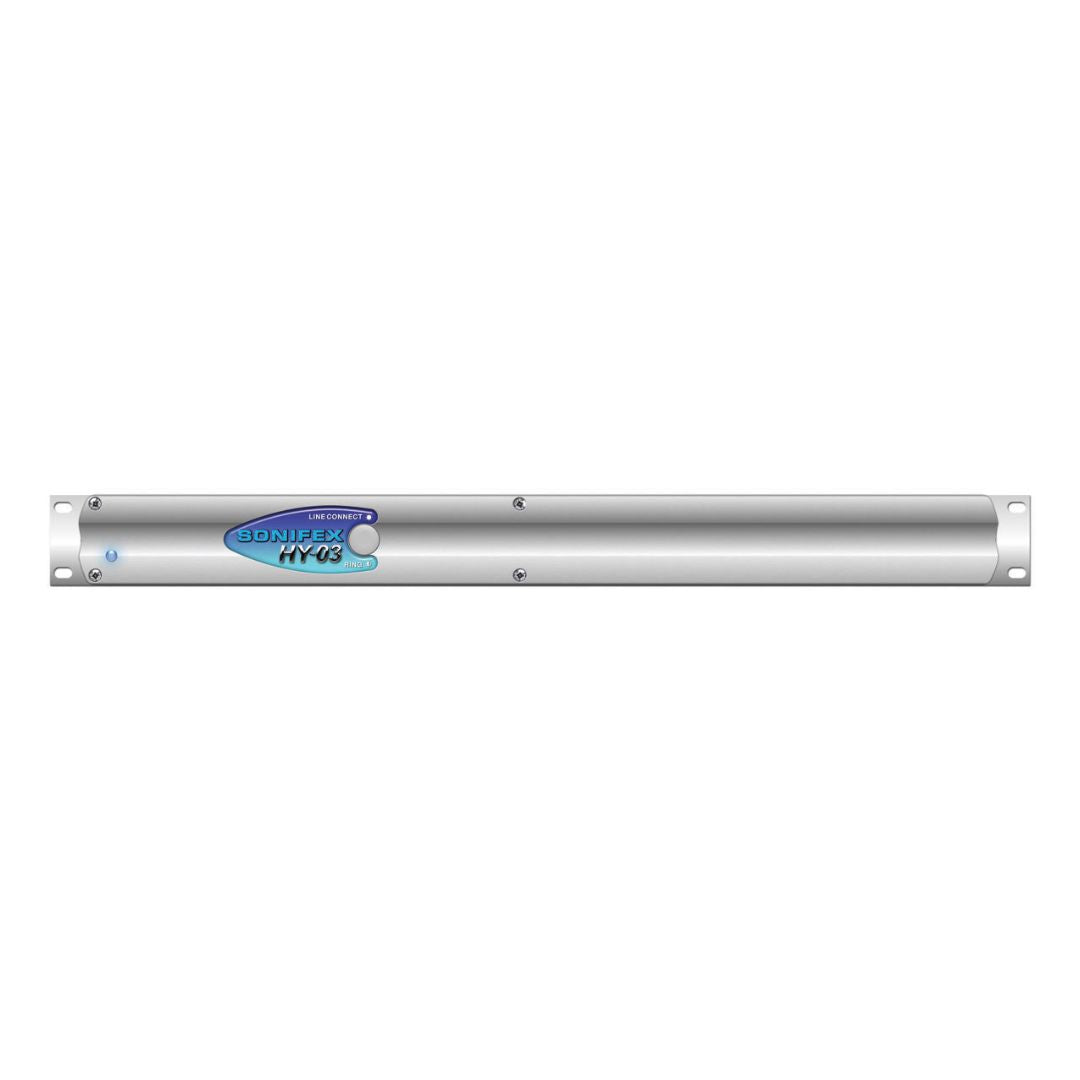 Front view of Sonifex HY-03 Rack Mounted on white background